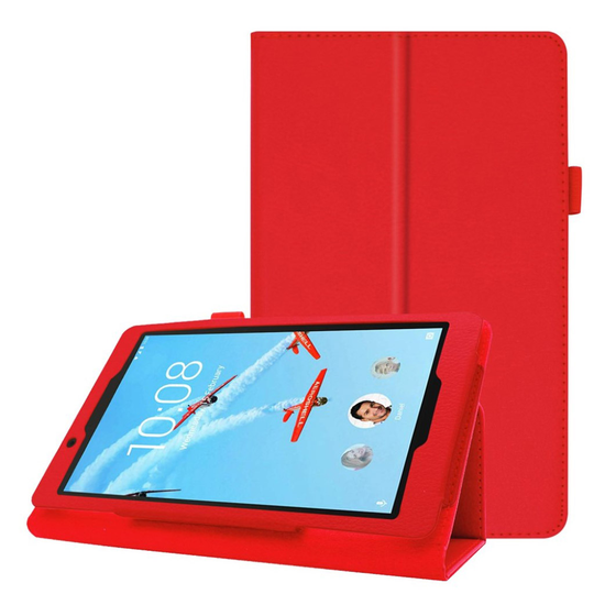 Lenovo Tab E8 litchi leather case - Red