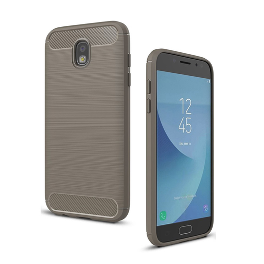 Samsung Galaxy J5 (2017) hiilitekstuurinen suojakuori - Harmaa
