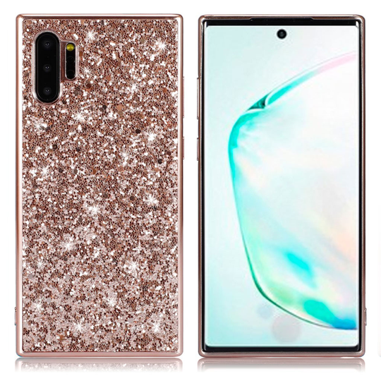 Glitter Samsung Galaxy Note 10 Pro kuoret - Ruusukulta