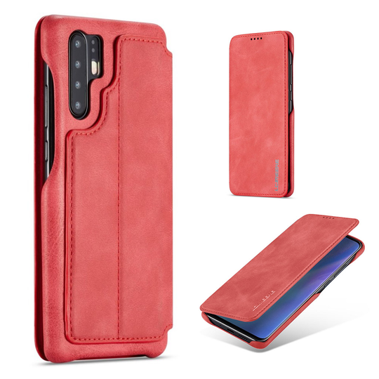 LC.IMEEKE Huawei P30 Pro retro nahkainen suojakotelo - Punainen