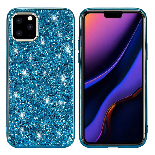 Glitter iPhone 11 kuoret - Syaani