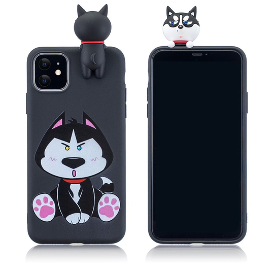 Cute 3D iPhone 11 kuoret - Husky