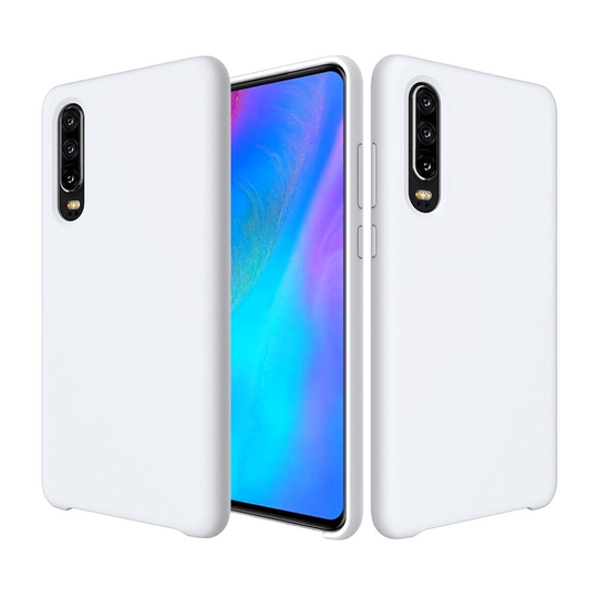 Huawei P30 silikoni suojakotelo - Valkoinen
