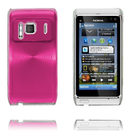 Aluminium Shield Läpikuultava Reunus (Pinkki) Nokia N8 Suojakuori