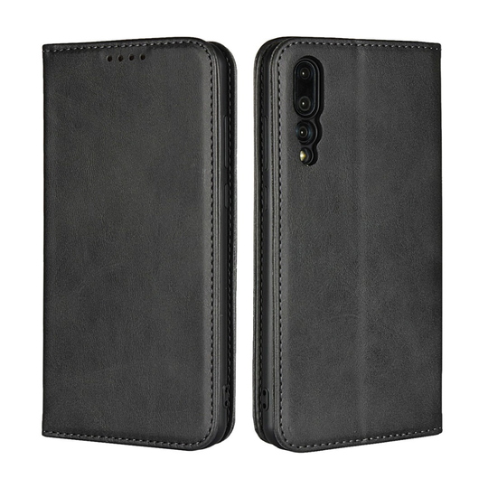 Huawei P20 Pro magneettinen synteetti nahkainen lompakko suojakotelo - Musta