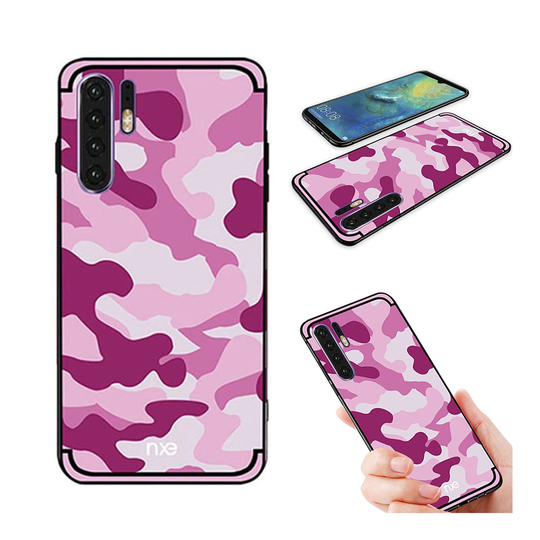 NXE Huawei P30 Pro camo-kuvioinen hybrid suojakotelo - Pinkki