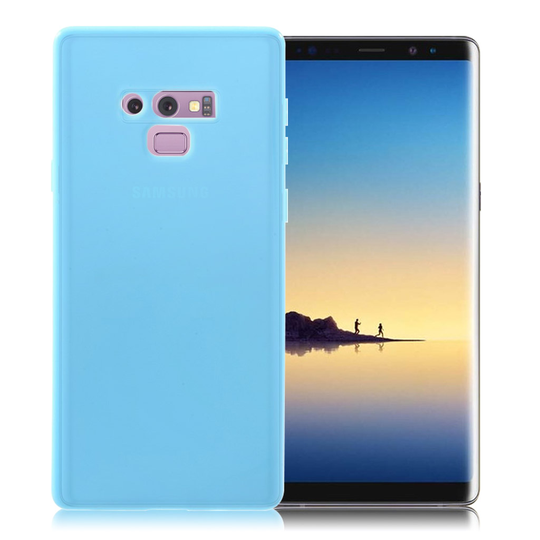 Samsung Galaxy Note9 Pehmeä Matta Pintainen Muovi Takasuoja Kuori - Vaalean Sininen