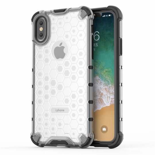 Bofink Honeycomb iPhone XS kuoret - Valkoinen