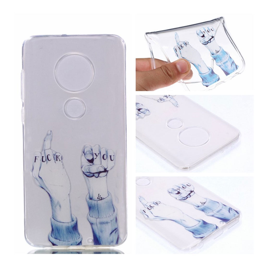 Motorola Moto G7 pattern case - Fuck You Gesture