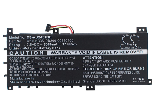 Asus VivoBook S451 VivoBook S451LA VivoBook S451LB akku 5050 mAh