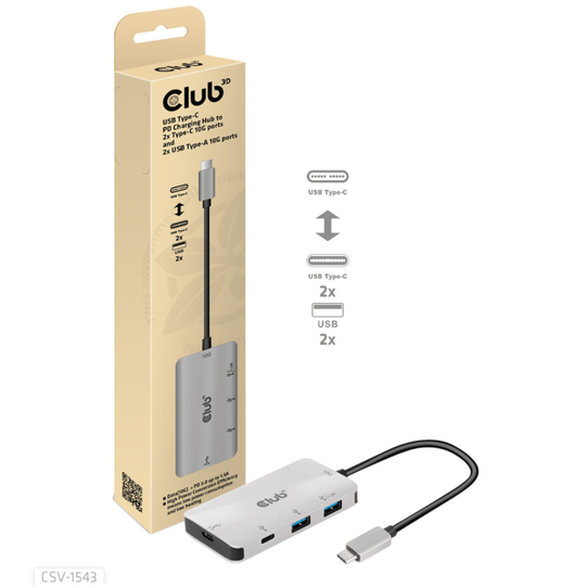 CLUB 3D USB C GEN 2 TO 2 DATA HUB