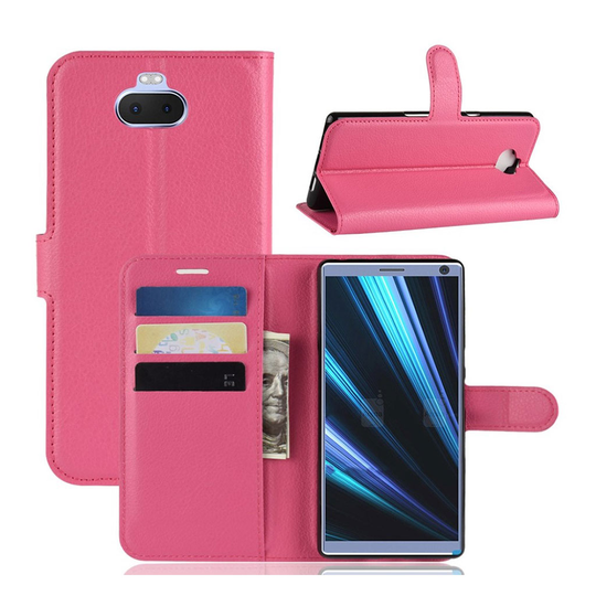 Sony Xperia 10 litchi leather case - Rose