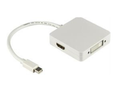 Sovitin Mini DisplayPort - DVI-D Single Link/HDMI/DisplayPort, Ultra HD Taajuudella 30 Hz, Valkoinen