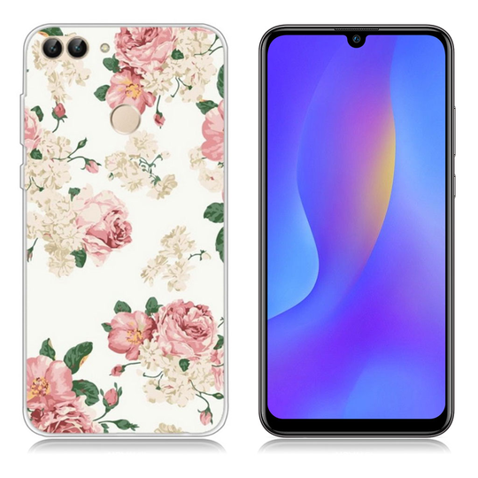 Huawei P Smart kuvioinen printti pehmeä suojakotelo - Eleganssi Kukat