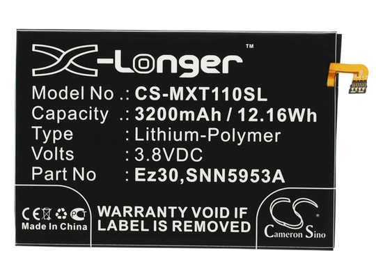 Cameron Sino tarvikeakku Motorola Shamu XT1100 XT1103 akku 3200 mAh