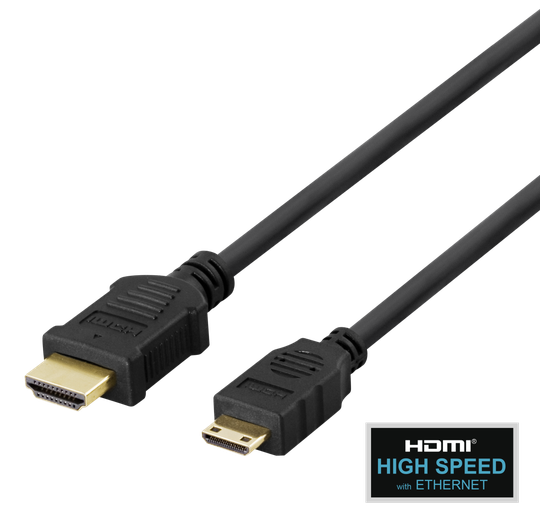 HDMI - Mini HDMI Cable, 4K UHD In 60Hz, 2m, Black