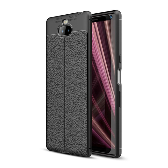 Sony Xperia 10 litchi case - Black