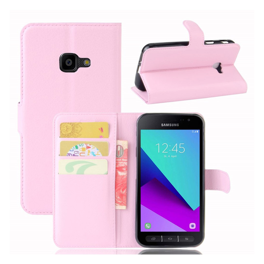 Samsung Xcover 4 trendikäs nahkakotelo - Pinkki