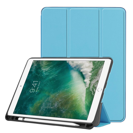 iPad Air (2019) tri-fold nahkainen suojakotelo - Sininen