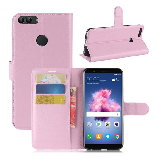 Huawei P Smart litsitekstuurinen suojakotelo - Vaaleanpunainen