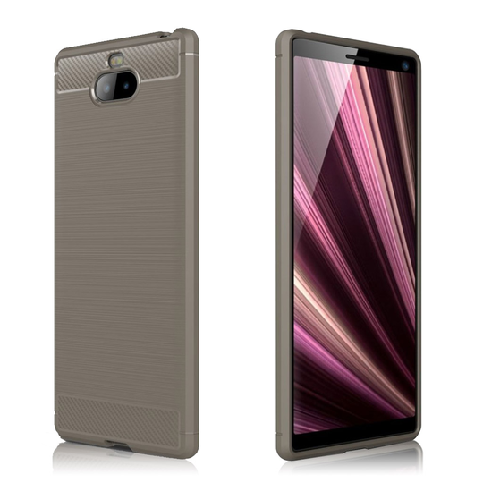 Sony Xperia 10 carbon brushed case - Grey