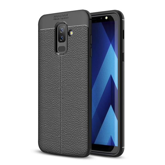 Samsung Galaxy J8 (2018) Liitsihedelmän Jyvä Pintainen Joustava TPU Takasuoja Kuori - Musta