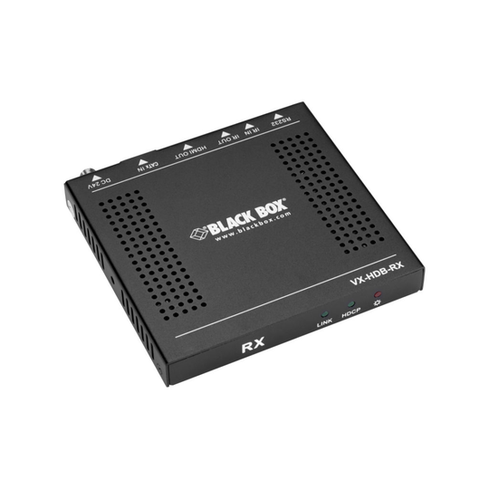 BLACK BOX HDBASET HDMI VIDEO EXTENDER RECEIVER - 4K, 70M, POH, IR, RS232
