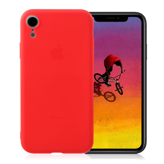 iPhone Xr Sormejälki Hylkivä Matta Pintainen Pehmeä Muovinen Takasuoja Kuori - Punainen