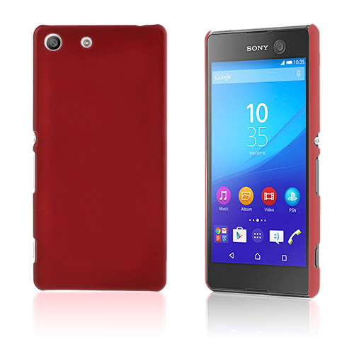 Rubberized Hard Phone Case For Sony Xperia M5 E5603 / M5 Dual E5633 - Punainen