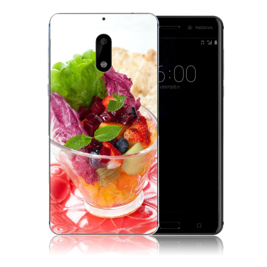 Nokia 6 uniikki suojakuori - Hedelmä jalkiruoka
