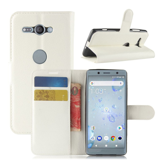 Sony Xperia XZ2 Compact litsitekstuurinen suojakotelo - Valkoinen