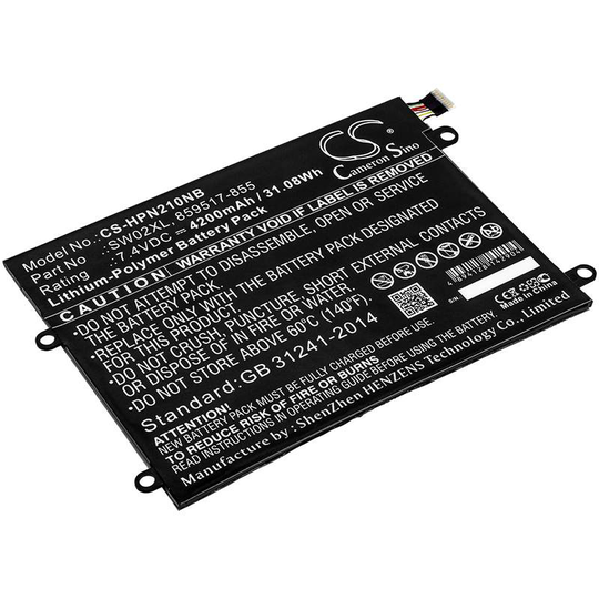 HP 10-P018WM Notebook x2 Notebook X2 10-P010CA akku 4200mAh