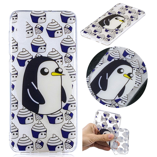 Samsung Galaxy A50 kuosi suojakotelo - Pingviini ja Cupcake