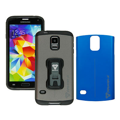 Armor-X CX Rugged Samsung Galaxy S5 Kotelo Tummanharmaa & Sininen