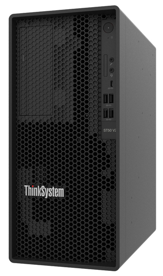 LENOVO THINKSYSTEM ST50 V2, 1XINTEL XEON E-2324G 4C 3.1GHZ 65W, 1X8GB 2RX8, 1X2TB SATA, SW RD, 1X500
