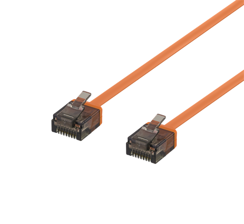 U/UTP Cat6a -laitekaapeli, Litteä, 1 M, Ainoastaan 1 Mm Paksu, 500 MHz, Oranssi