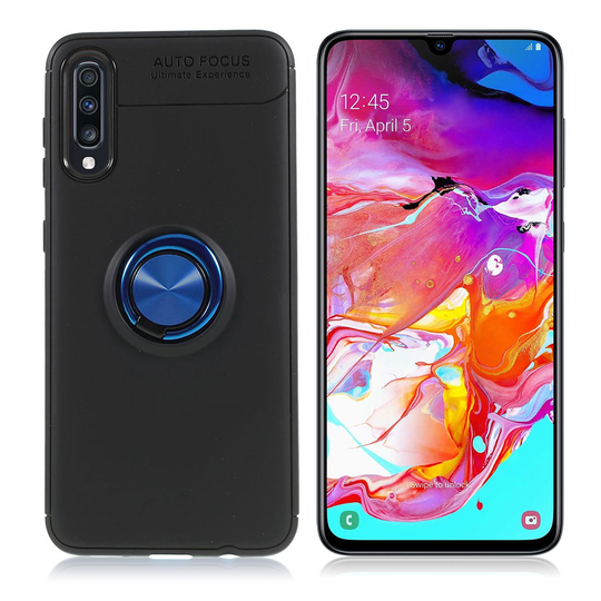 Samsung Galaxy A70 finger ring case - Black / Blue
