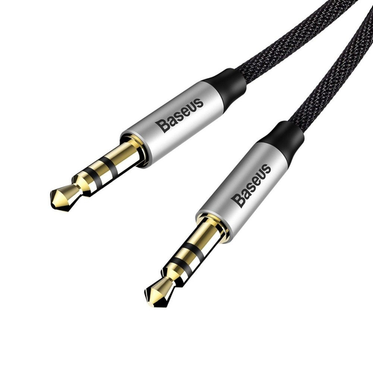 Baseus M30 AUX-kaapeli 1 5m - hopea/musta