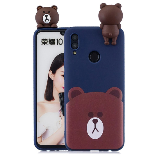 Huawei P Smart 2019 3D Suloinen nukke kuosi suojakotelo - Nalle