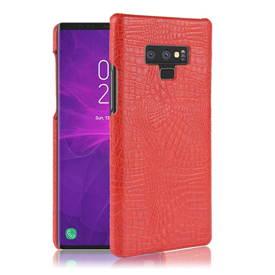Samsung Galaxy Note9 Krokotiili Pintainen Synteetti Nahkainen Muovi takasuoja Kuori - Punainen