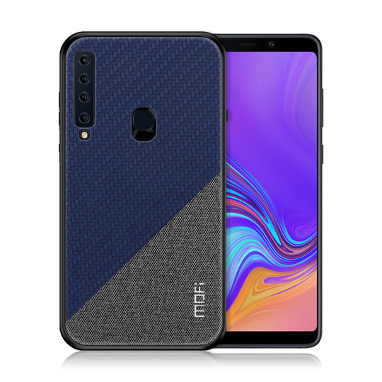 Samsung Galaxy A9 (2018) MOFI hybriidi muovinen takasuoja kuori liukuesto pinnoituksella - Sininen