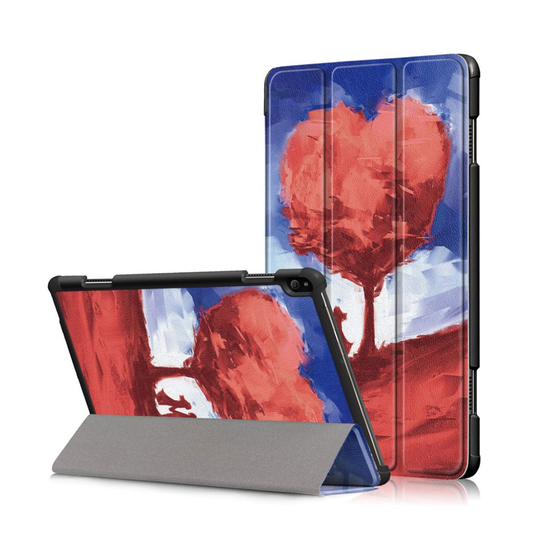 Lenovo Tab P10 kuosillinen nahkainen flip Suojakotelo - Sydämen Muotoinen Puu