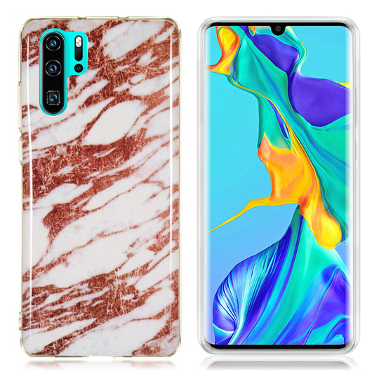 Huawei P30 Pro marmori kuosinen pehmeä suojakotelo - Malli X