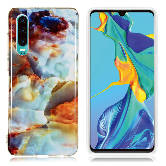 Huawei P30 marmori kuosinen suojakotelo - Malli I