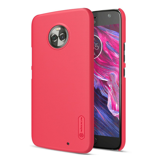 NILLKIN Motorola Moto X4 elegantti suojakuori ja suojakalvo - Punainen