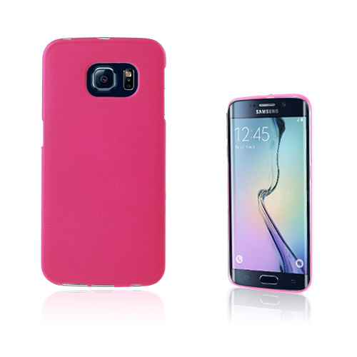 Christensen Samsung Galaxy S6 Edge Nahkakotelo Korttitaskuilla - Kuuma Pinkki