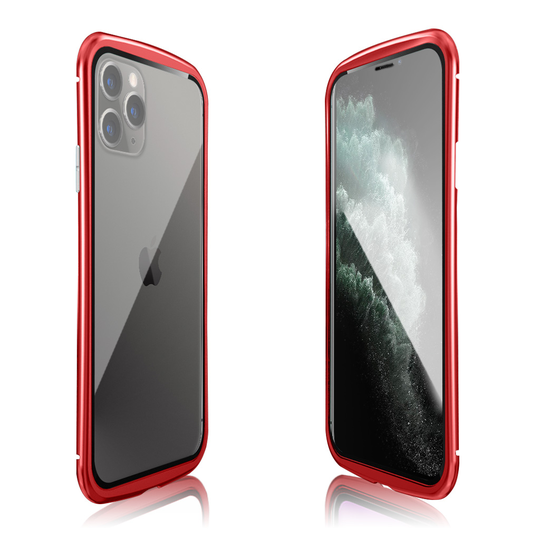 Luphie Wasp iPhone 11 Pro Max Alu-Bumper + Glass - Red