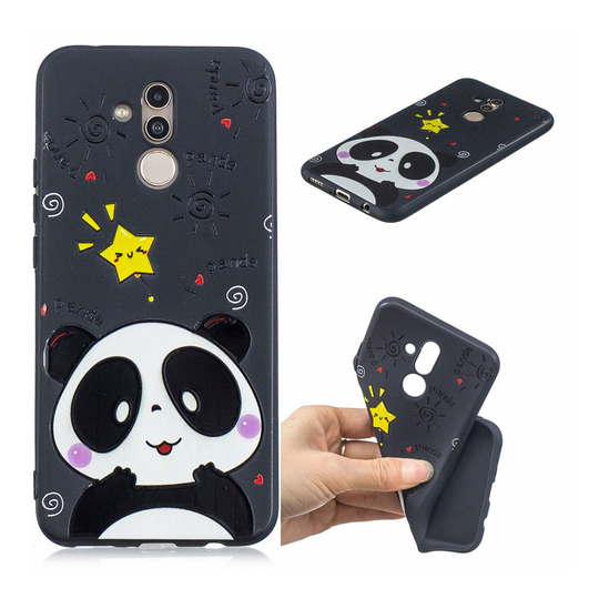 Huawei Mate 20 Lite silikooni muovinen kuviollinen pehmeä takasuoja kuori - Panda