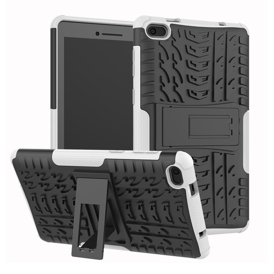 Lenovo Tab E7 cool tyre hybrid case - White