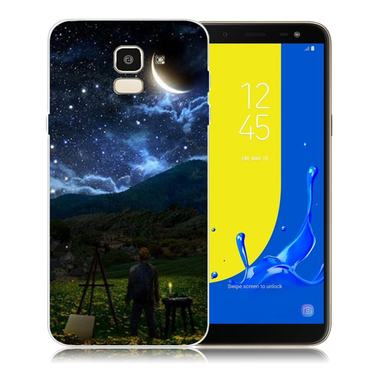 Samsung Galaxy J6 (2018) Kuviollinen Printattu Pehmeä Muovi Takasuoja Kuori - Tähti Taivas